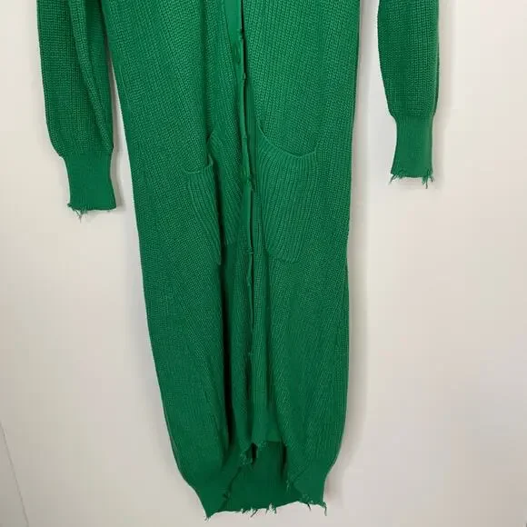 SER.O.YA Amanda Sweater Amazon Green Knit Cardigan Longline Dress New Small
